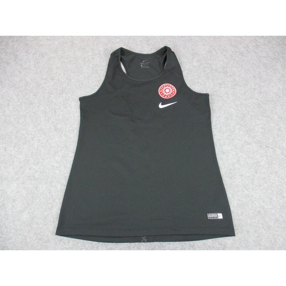 Portland Thorns FC Tank Top Womens Large Black NWSL Soccer Nike Racerback Swoosh